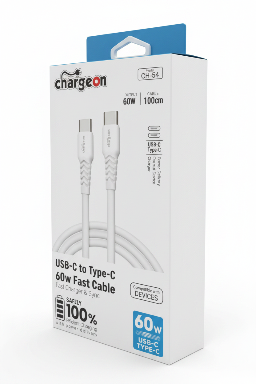 CH54 Hızlı Şarj Kablosu 60w TypeC