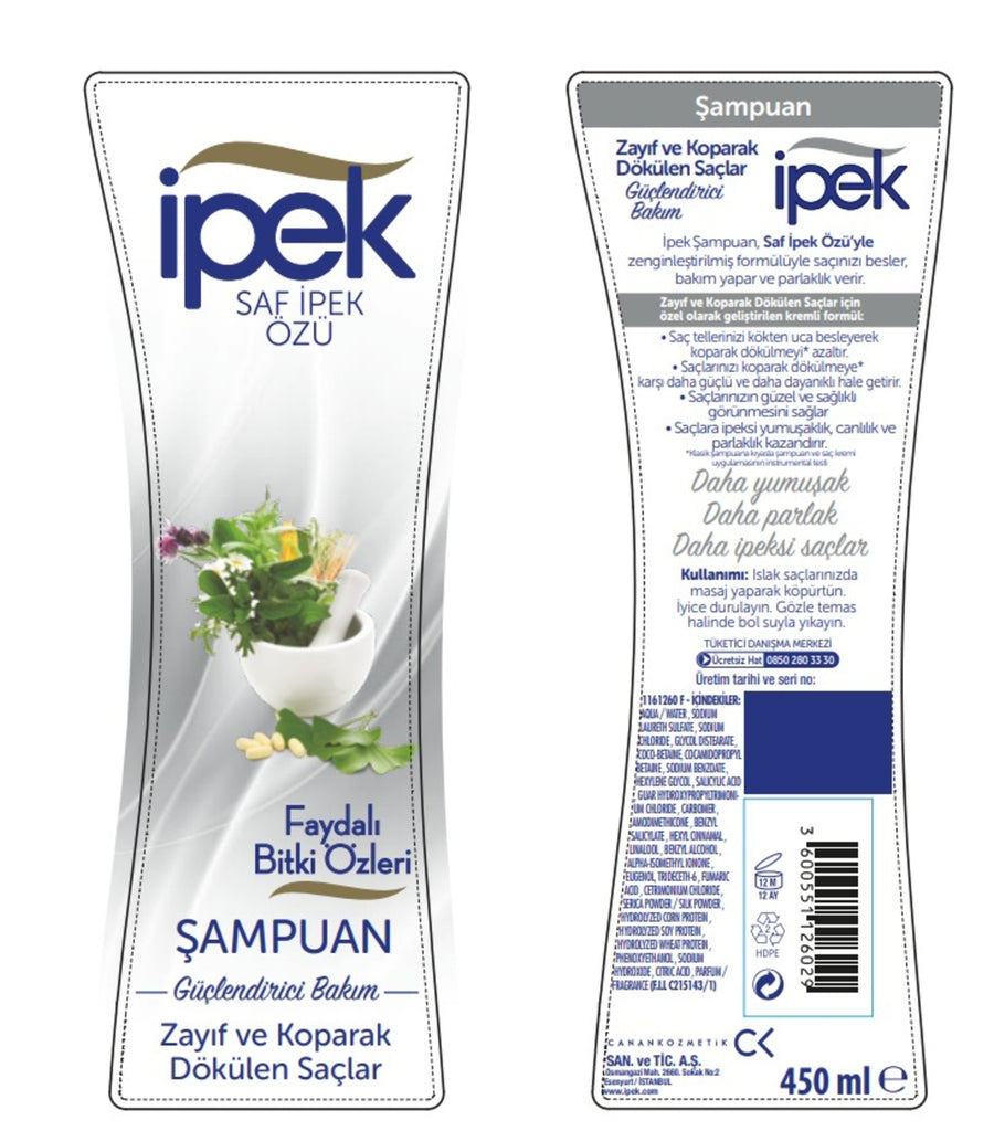 İpek Şampuan Faydalı Bitki Özleri Dökülme Karşıtı 450 ml