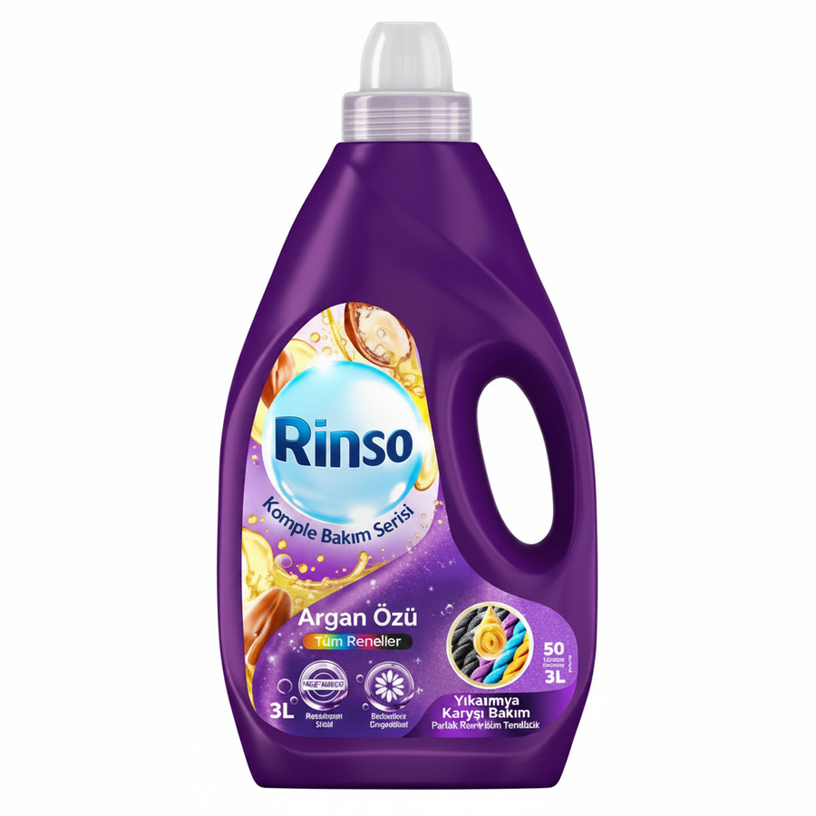 Rinso Sıvı Deterjan Tüm Renkliler Argan Özü 3 lt.