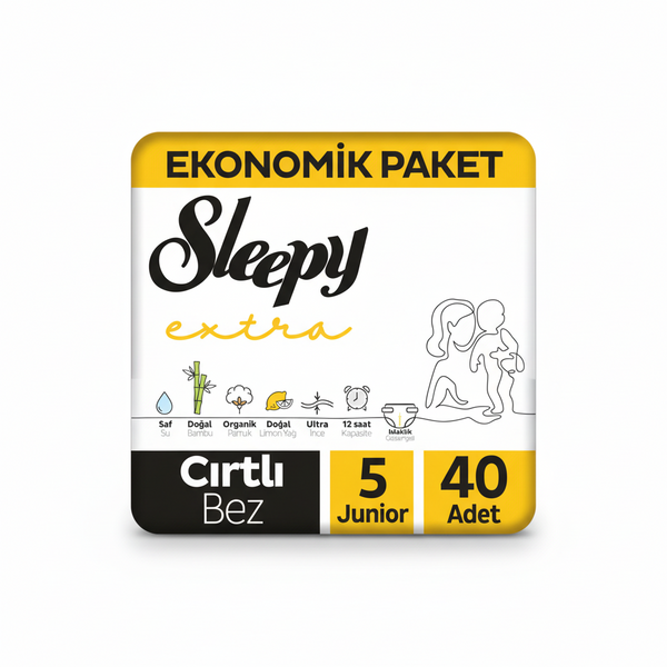 Sleepy Çocuk Bezi Extra Sarı 5 Junior 40 Adt
