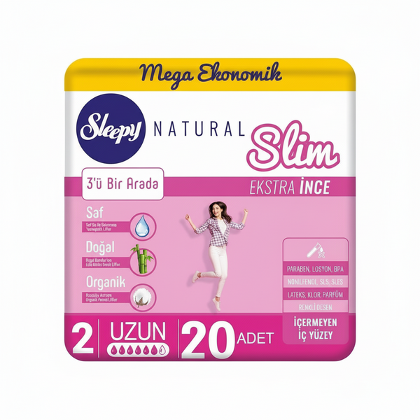 Sleepy Slim Süper Uzun 3 lü Paket 20 Ad