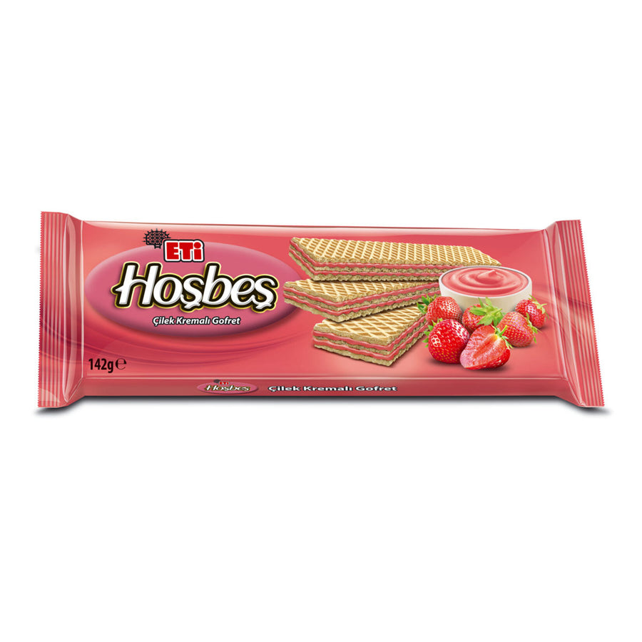 Eti Hoşbeş Çilekli Kremalı Gofret 142gr