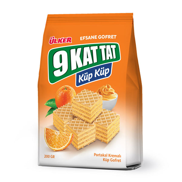 Ülker 9 Kat Tat Küp Küp Portakallı Gofret 200 GR