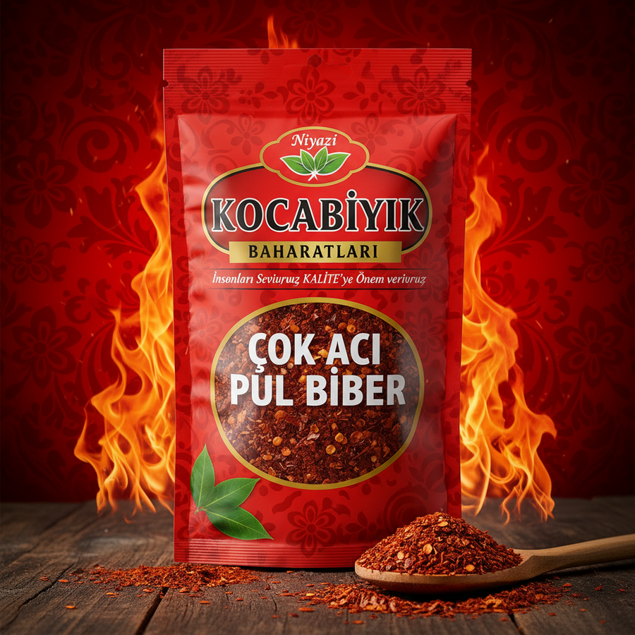 Kocabıyık Ekstra Acı Pul Biber Dökme 1000gr