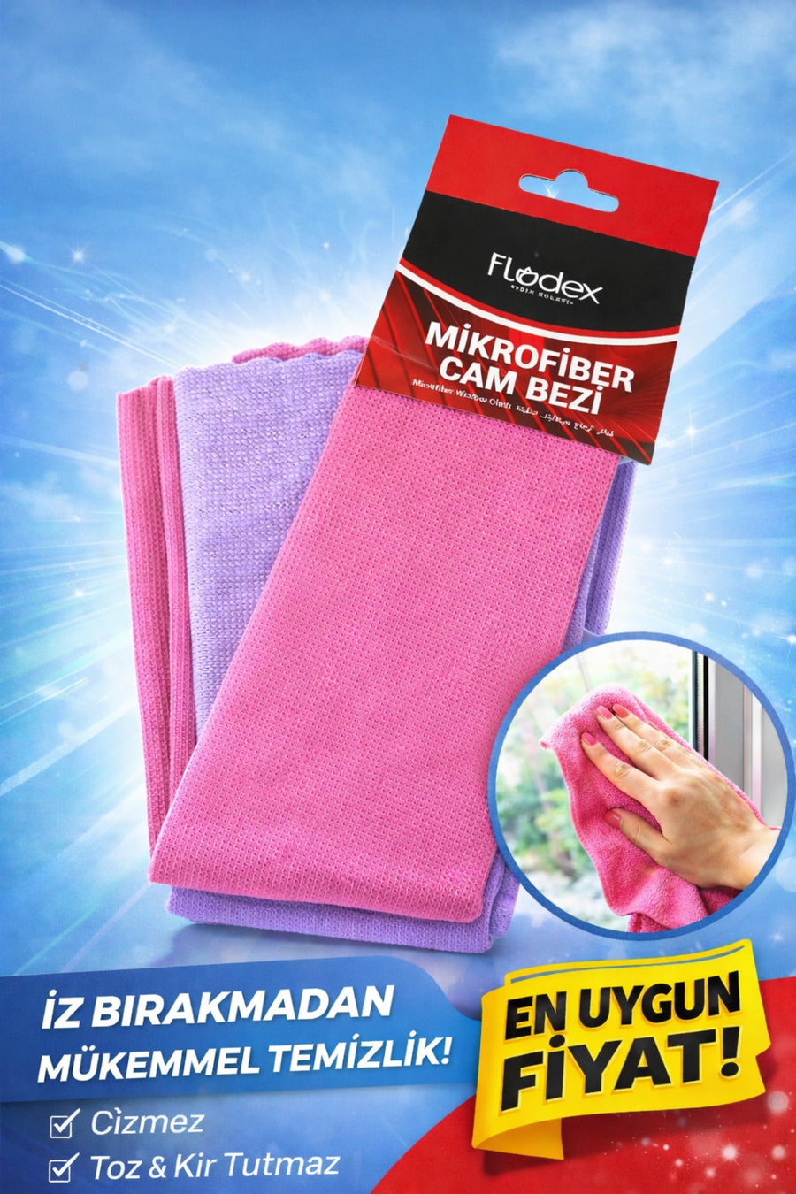 Flodex Mikrofiber Temizlik Bezi 2li