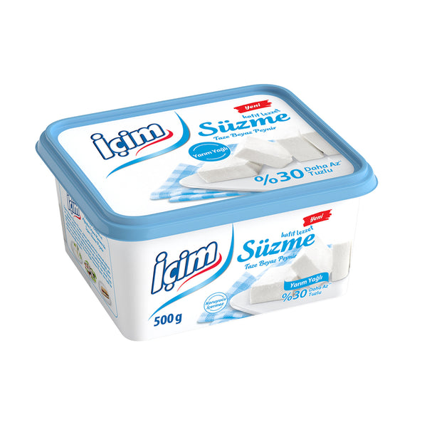 İçim Süzme Beyaz Peynir Yarım Yağlı %30 Az Tuzlu 500gr