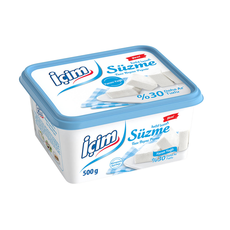 İçim Süzme Beyaz Peynir Yarım Yağlı %30 Az Tuzlu 500gr