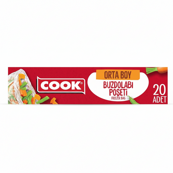 Cook Buzdolabı Poşeti Orta Boy 20ad (24X38*24)