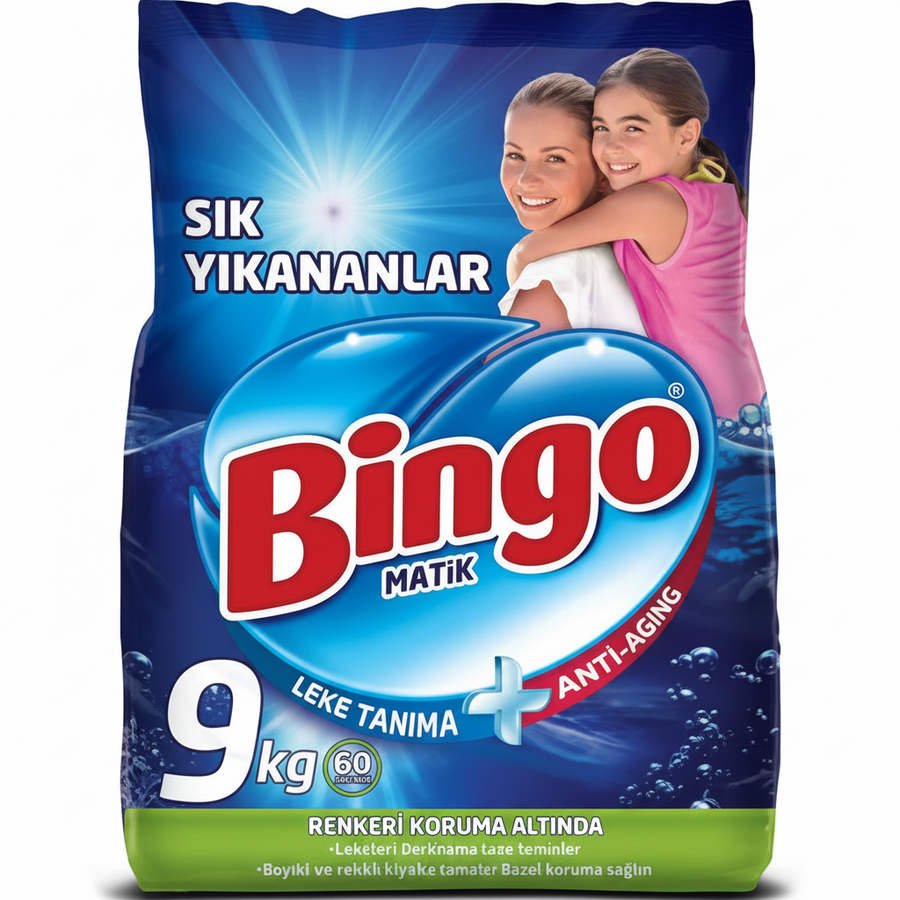 Bingo Matik 9 Kg Çok Yıkanan