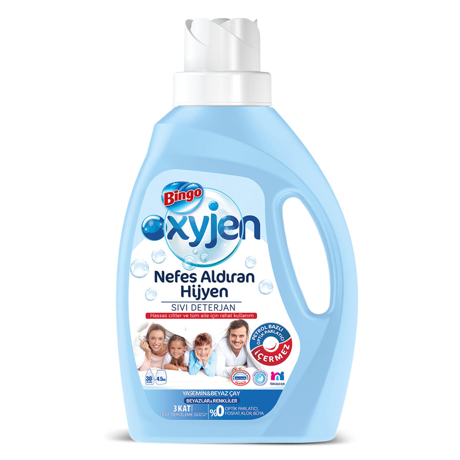 Bingo Oxyjen Sıvı Deterjan Yasemin& Beyaz Çay 1950ml
