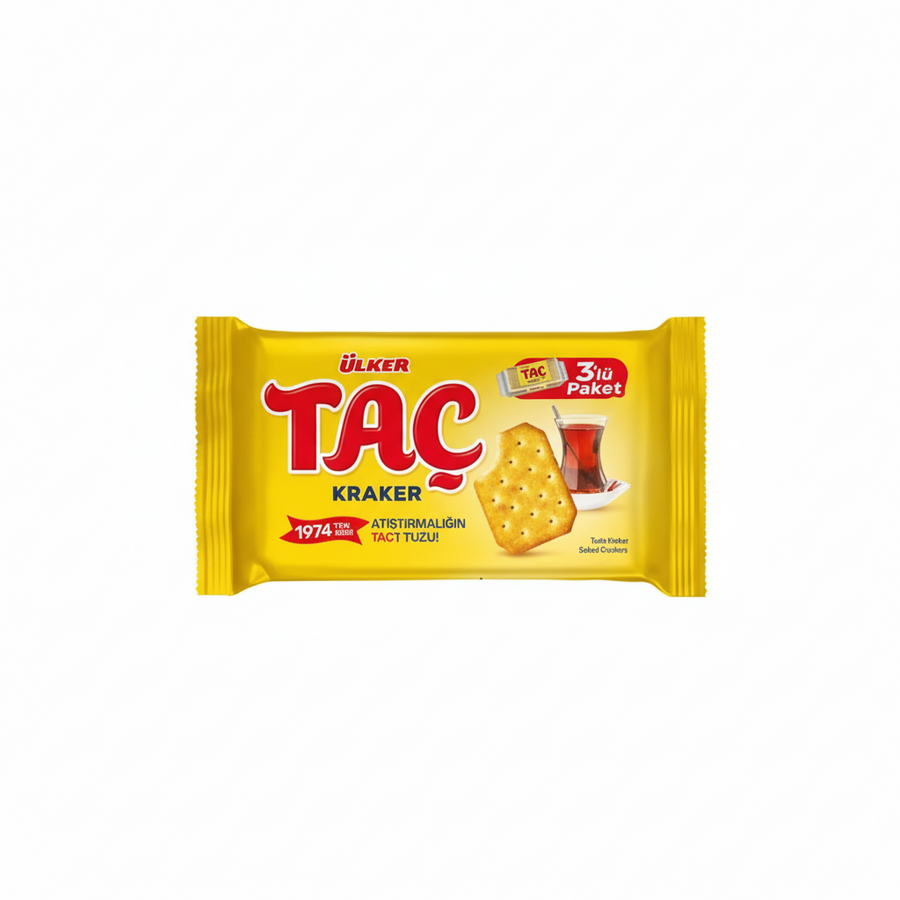 Ülker Taç Kraker Susamlı Çörekotlu 3lü Paket 228 g