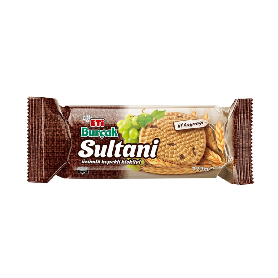 Eti Burçak Sultani Üzümlü Kepekli Bisküvi 123 Gr
