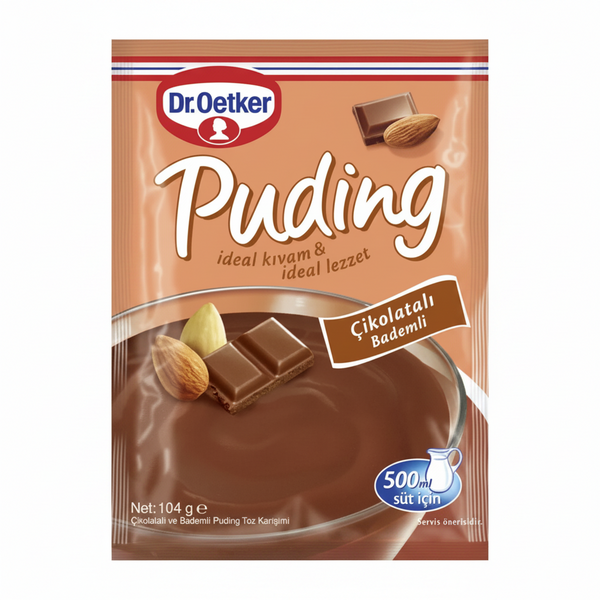 Dr. Oetker Çikolatalı Bademli Puding 91Gr