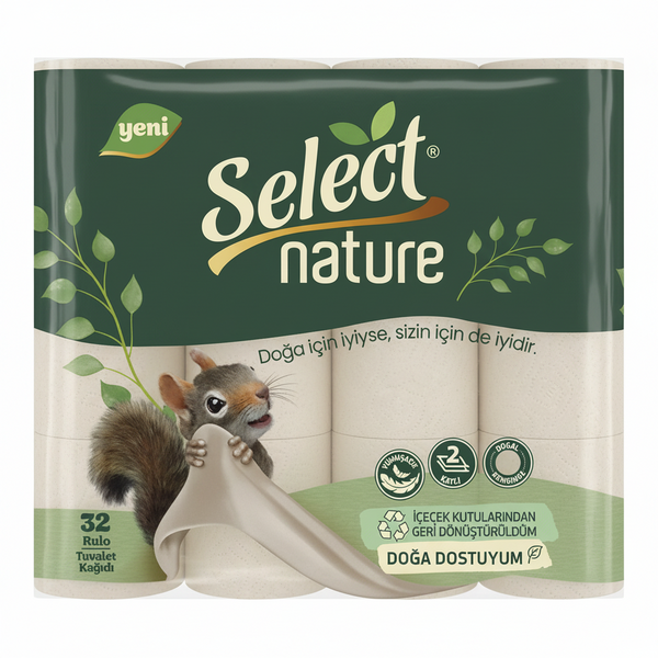 Select Tuvalet Kağıdı Nature 2 katlı 32 Rulo