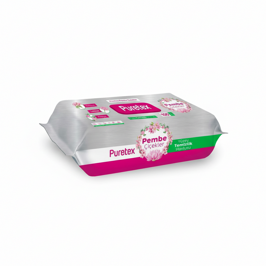 PURETEX YÜZEY TEMİZLİK HAVLUSU SAKURA 100 LÜ