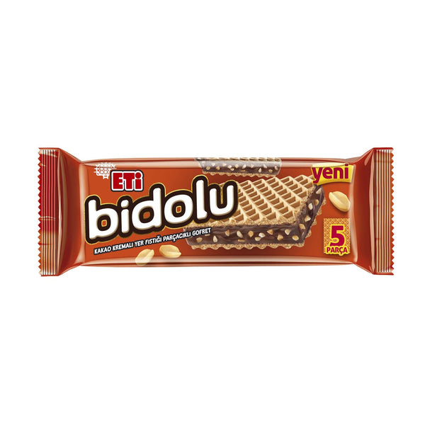 Eti Bidolu Kakao Kremalı Yer Fıstık Parçacıklı Gofret 81gr