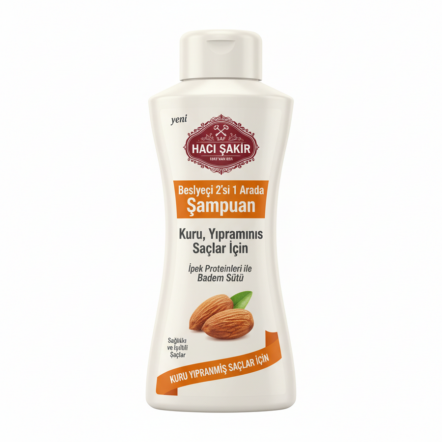 Hacı Şakir Bademli Kuru Yıpranmış Saçlar Şampuan 500ml