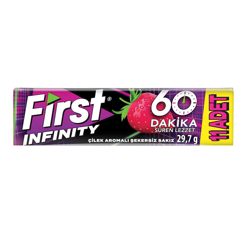 First İnfinity 60 Dakika Çilek Aromalı Sakız 29,7 gr