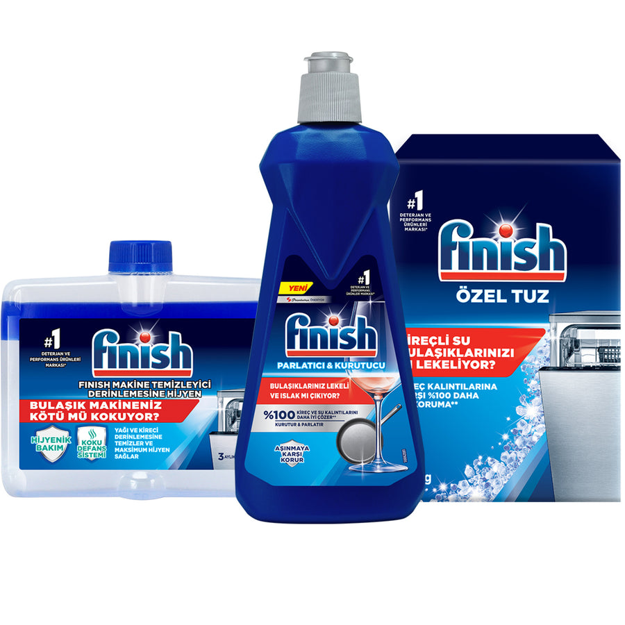 Finish Set Temizleyici + Tuz500g + Parlatıcı 400ml