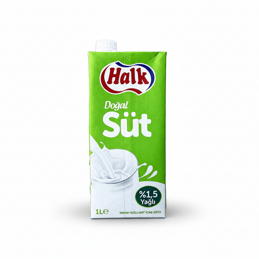 Halk Süt Yarım Yağlı 1lt