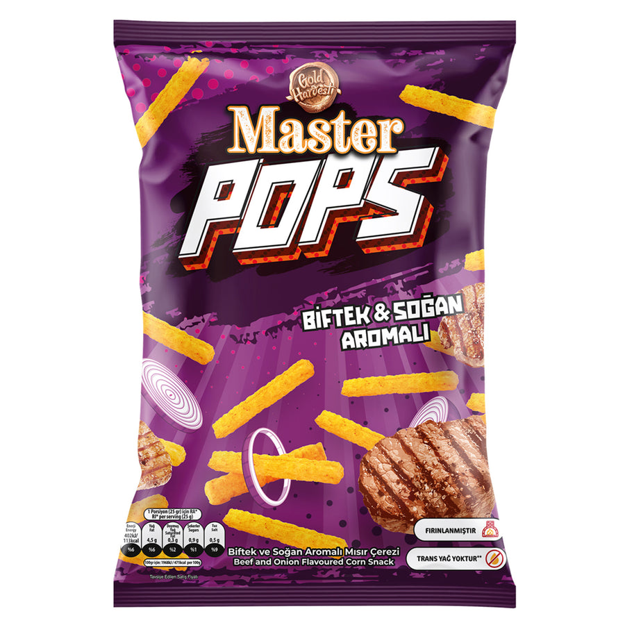 Master Puff Biftek Aromalı Mısır Çerezi 90gr