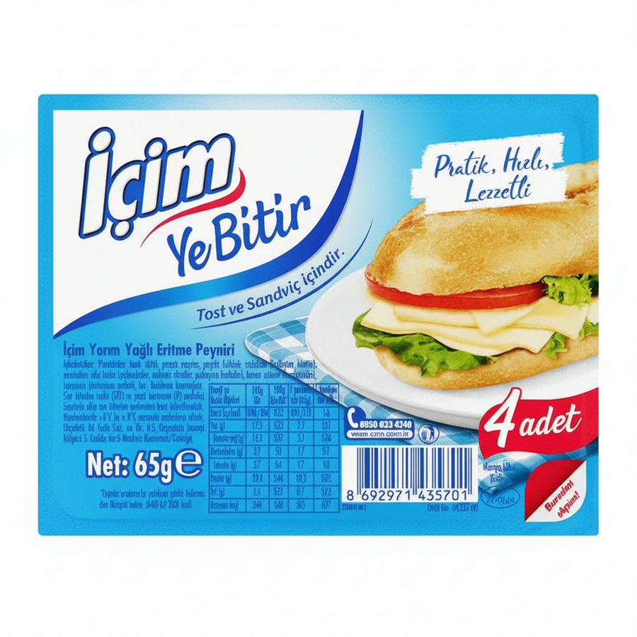 İçim Ye Bitir Tost Sandviç Peyniri Dilimli 65gr