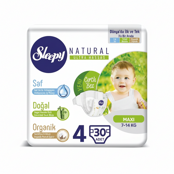 Sleepy Çocuk Bezi Jumbo Yeşil 4 Maxi 30 Adt
