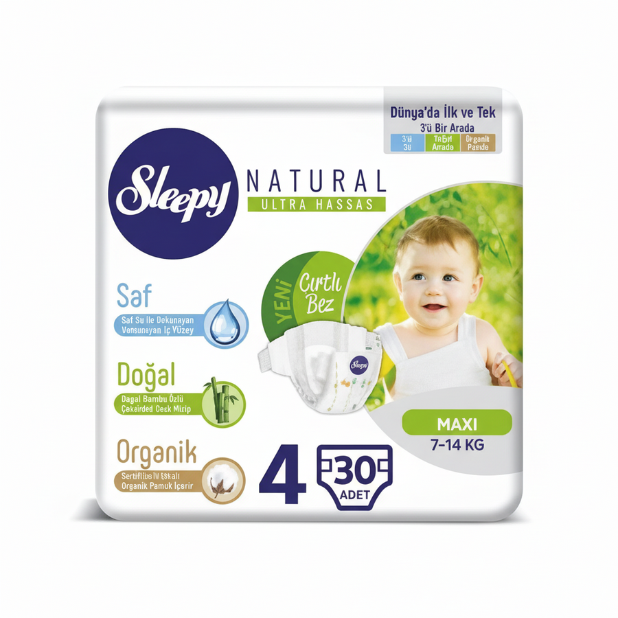 Sleepy Çocuk Bezi Jumbo Yeşil 4 Maxi 30 Adt