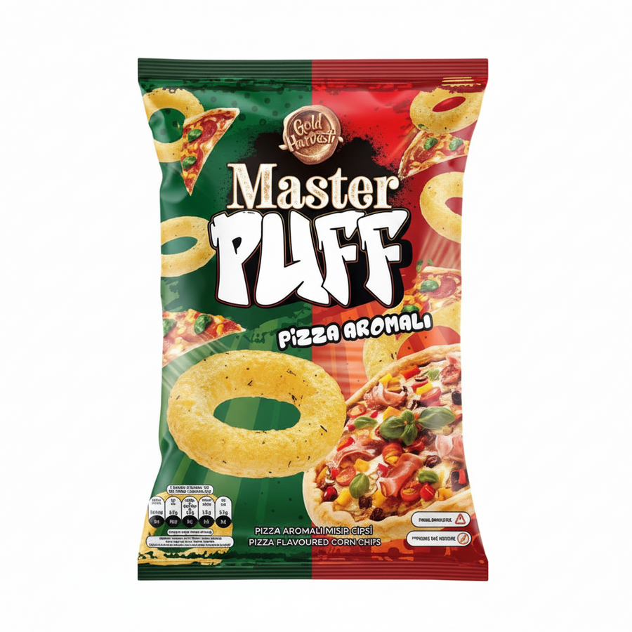 Master Puff Pizza Aromalı Mısır Çerezi 90gr