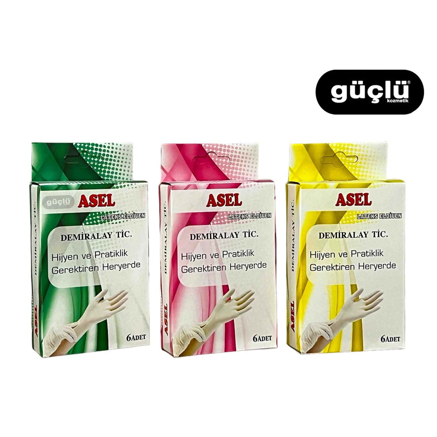 Asel Lateks Eldiven 6lı