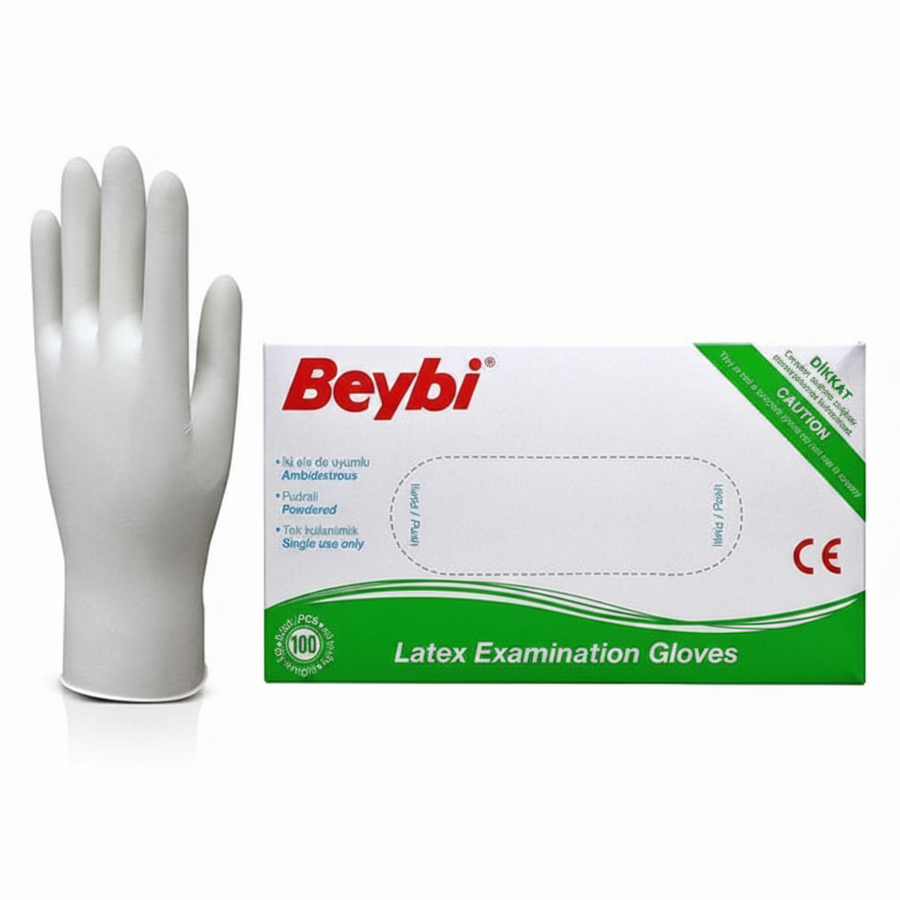 Beybi Latex Pudralı Eldiven L