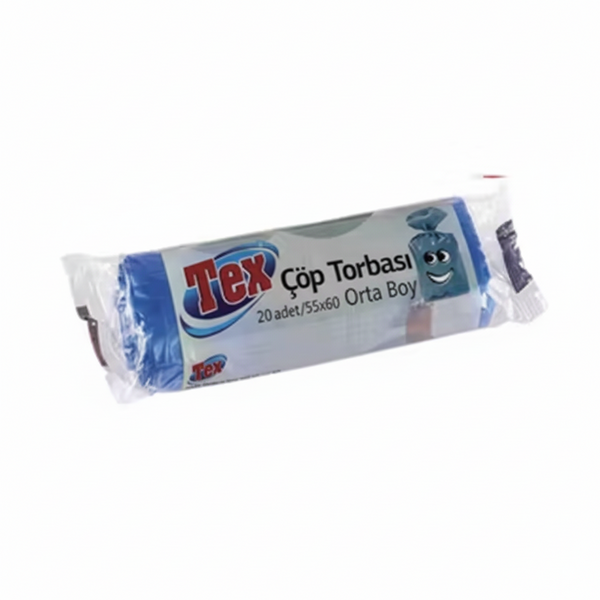 Tex Orta Boy Çöp Poşeti 20 Adet