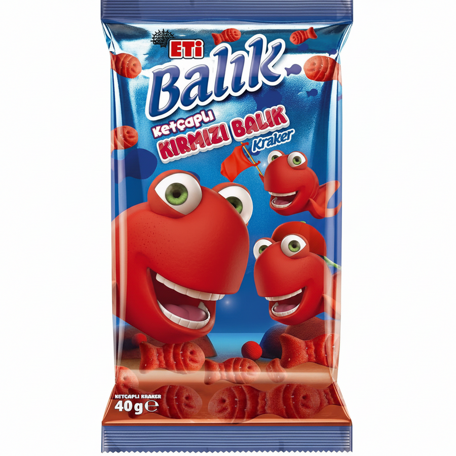 Eti Ketçaplı Kırmızı Balık Kraker 40gr