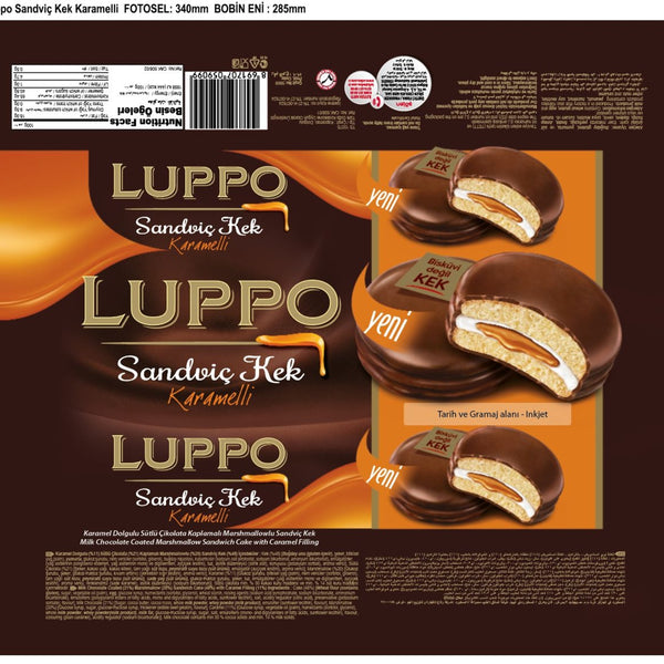 Şölen Luppo Sütlü Sandviç Kek Karamelli 8ad 184gr