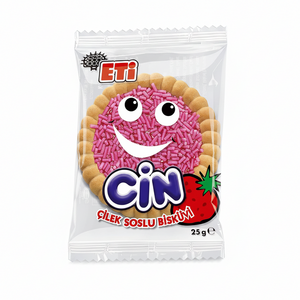 Eti Cin Çilek Soslu Bisküvi 25gr