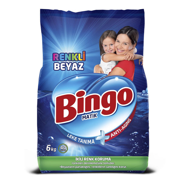 Bingo Matik 6 Kg Renkli Beyaz