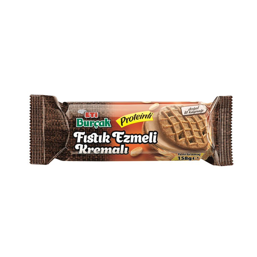 Eti Burçak Fıstık Ezmeli Kremalı Proteinli 158g