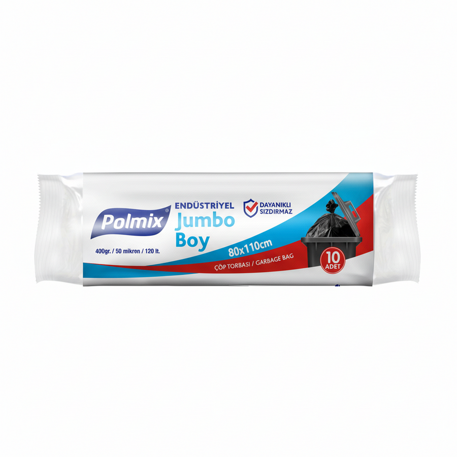 Polmix Jumbo Boy Çöp Torbası 10 Ad