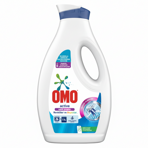 Omo Active Sıvı Deterjan Beyaz ve Renkliler 1,69 l..