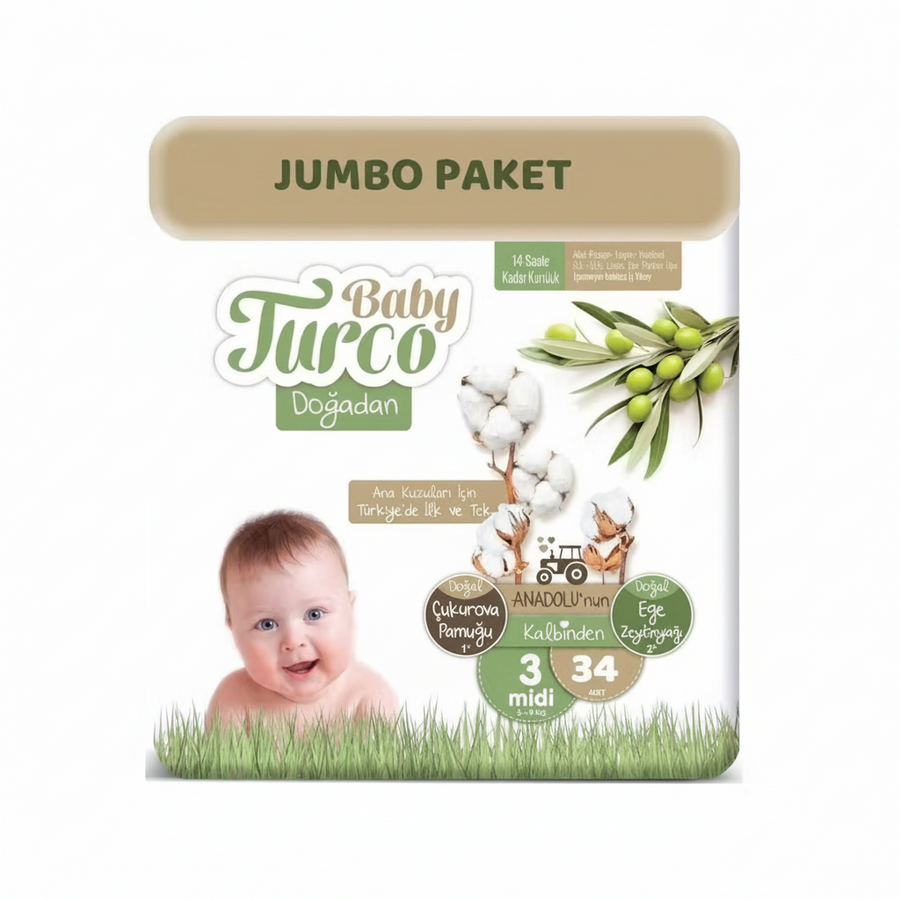 Baby Turco 3 Çocuk Bezi 34 Adet