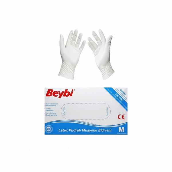 Beybi Latex Pudralı Eldiven M