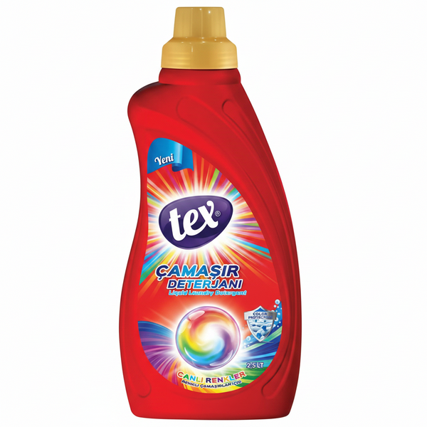 Tex Sıvı Çamaşır Deterjanı Canlı Renkler 2,5 LT