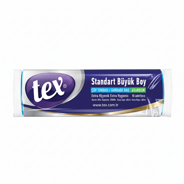 Tex Büyük Boy Çöp Poşeti 10 Adet
