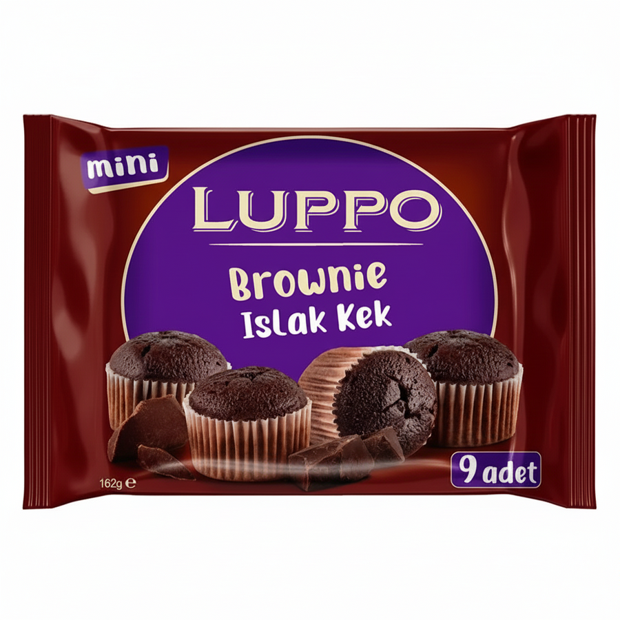 Luppo Lup Lup Brownie Islak Kek mini 162gr 9lu