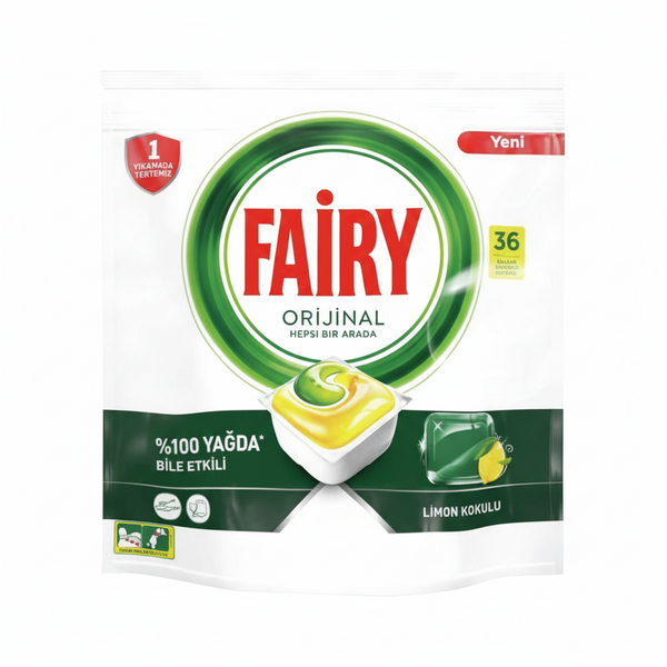 Fairy Bulaşık Makinası Tableti  Hepsi Bir Arada (limon) 36 adet