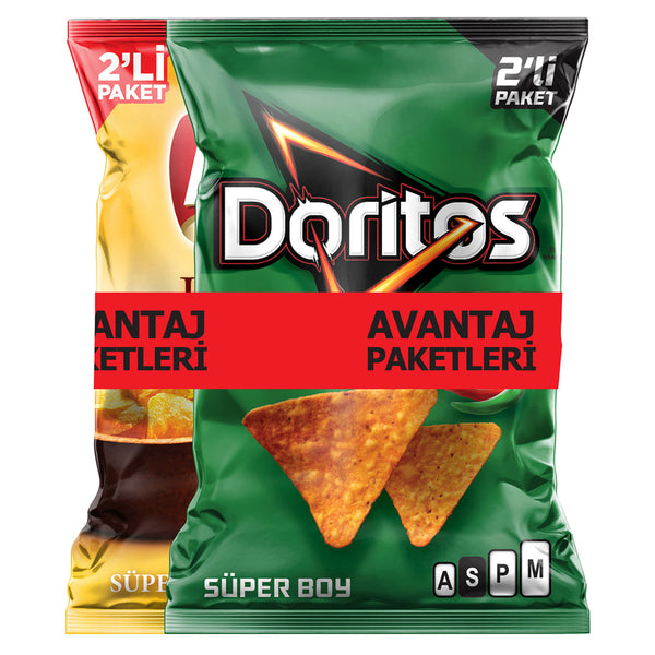 Doritos Lays Ruffles 2 li Fırsat Paketi 88 gr