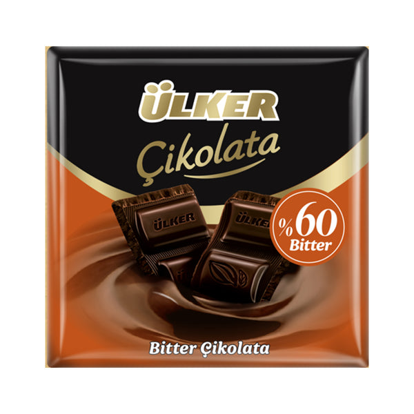 Ülker Bitter Çikolata %60  Kare 60 gr