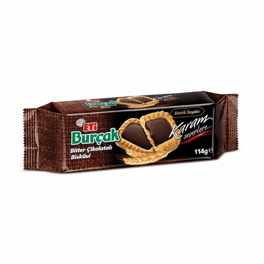 Eti Burçak Bitter Çikolatalı Bisküvi 114gr