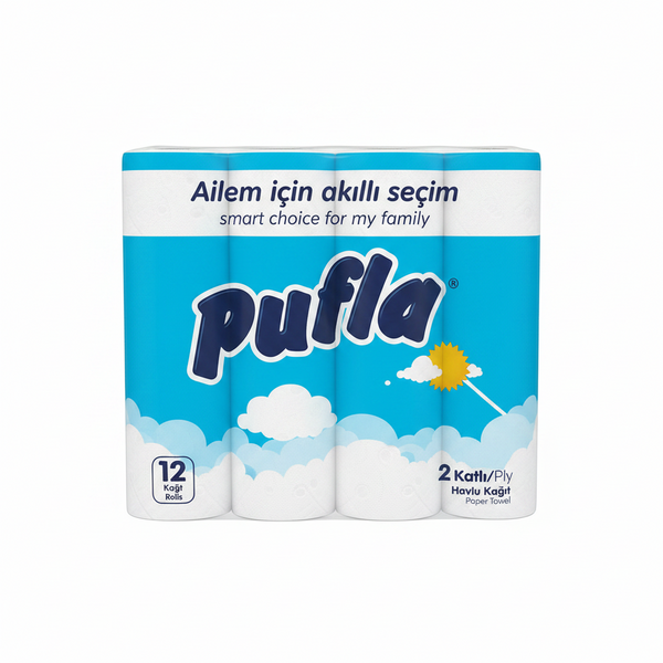 Pufla Kağıt Havlu 12 Rulo