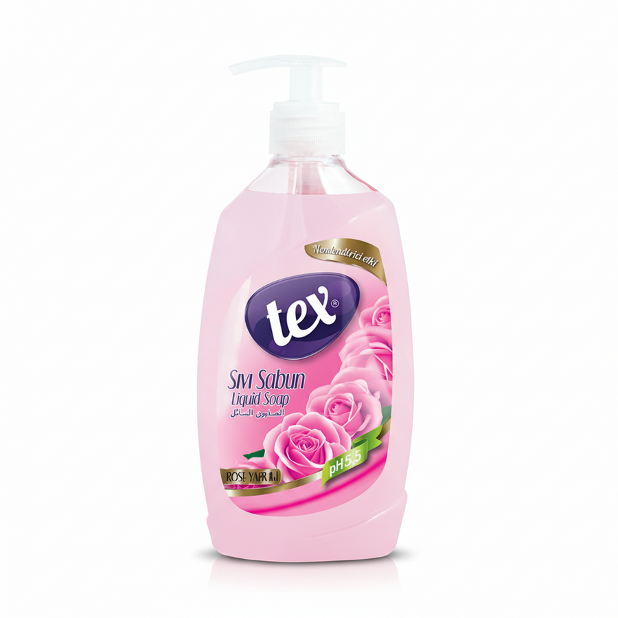 Tex Sıvı Sabun Şeffaf Gül 750 ml